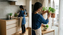 キッチンに植物を置くなら動線から　省スペースで“緑”を増やす5つの工夫（ハーブの光とペットの注意点も）