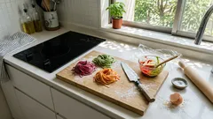 意外と簡単：材料5つで作る“野菜の生パスタ”——パスタマシンなしで彩り麺