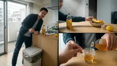 キッチンのコバエが「掃除しても戻る」理由｜リンゴ酢トラップと発生源を断つコツ