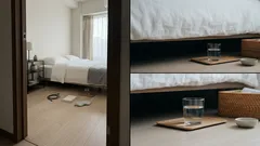 ベッドの下の「コップの水」はなぜ気になる?意味合いと注意点、今夜からの寝室づくり